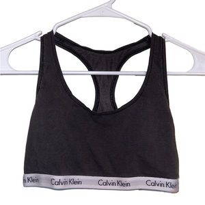 Black Calvin Klein sport bra
